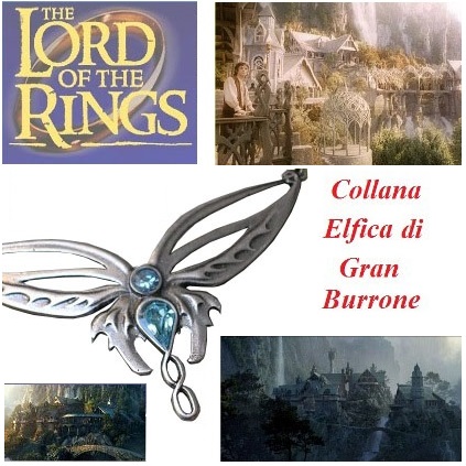 Collana elfica di gran burrone - riproduzione ufficiale new line cinema del film il signore degli anelli.